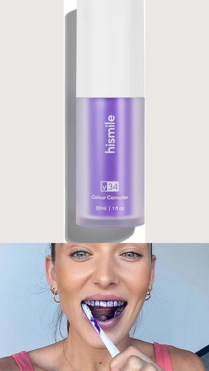 Hismile V34 Purple Whitening Toothpaste – Instant Stain & Yellow Reduction