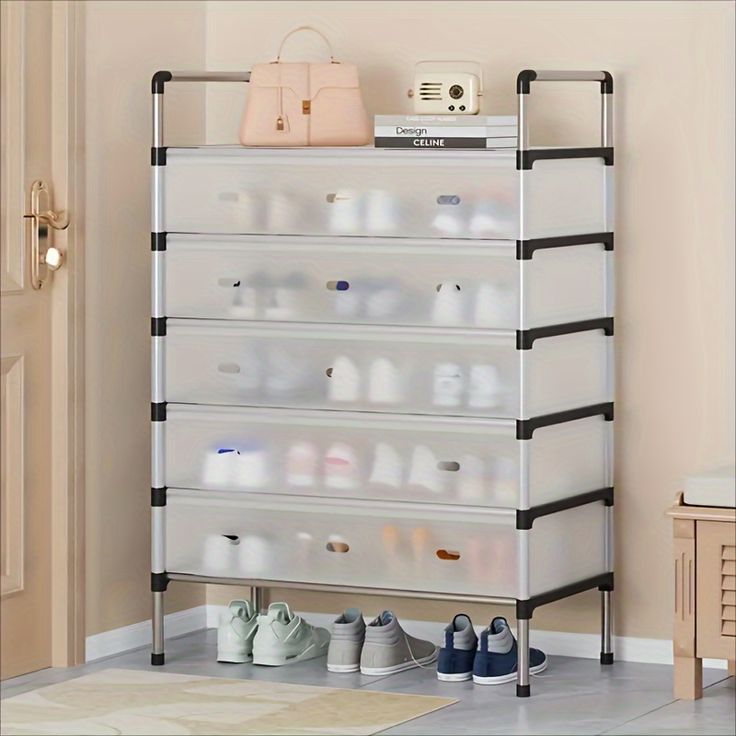 Premium 5-Tier Stainless Steel Shoe Rack